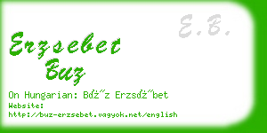 erzsebet buz business card